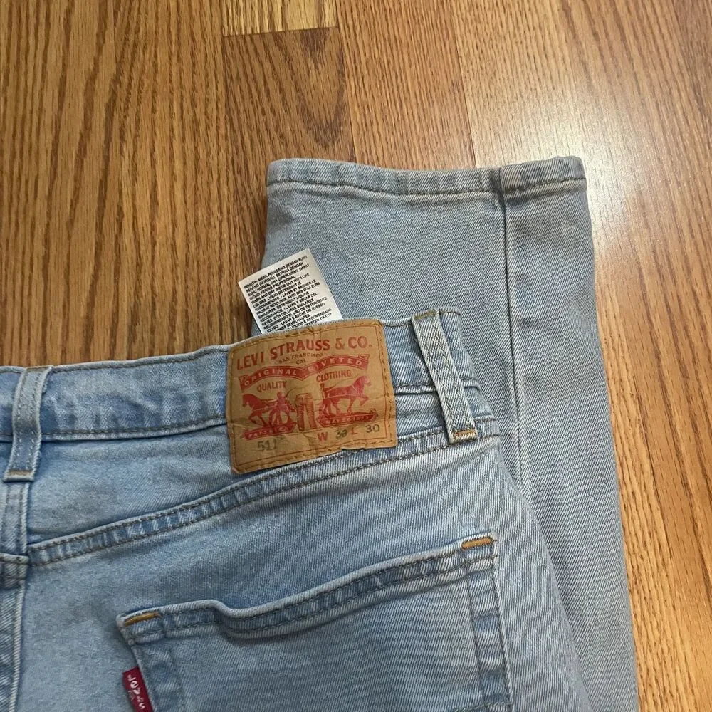 Levi’s 511 Slim Fit Jeans Men’s 33x30 Blue Denim Stretch Slim Leg